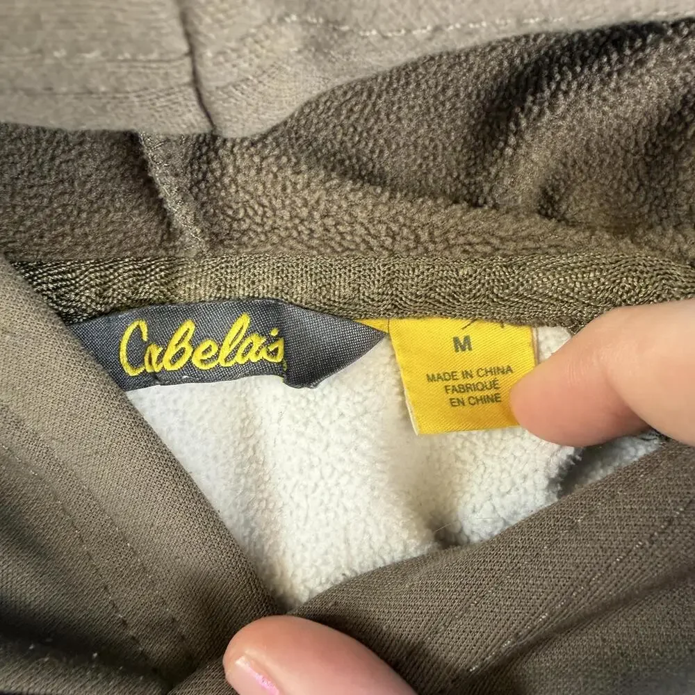 Cabela's Hoodie Kids M Multicolor Camo Big Game Hunter Graphic Fleece Pullover